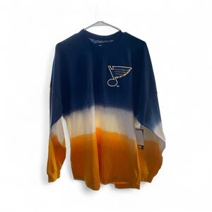 St. Louis Blues Spirit Jersey Fanatics Heavy Fabric Raised Lettering NHL Small